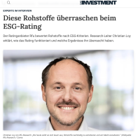 Diese Rohstoffe überraschen beim ESG-Rating